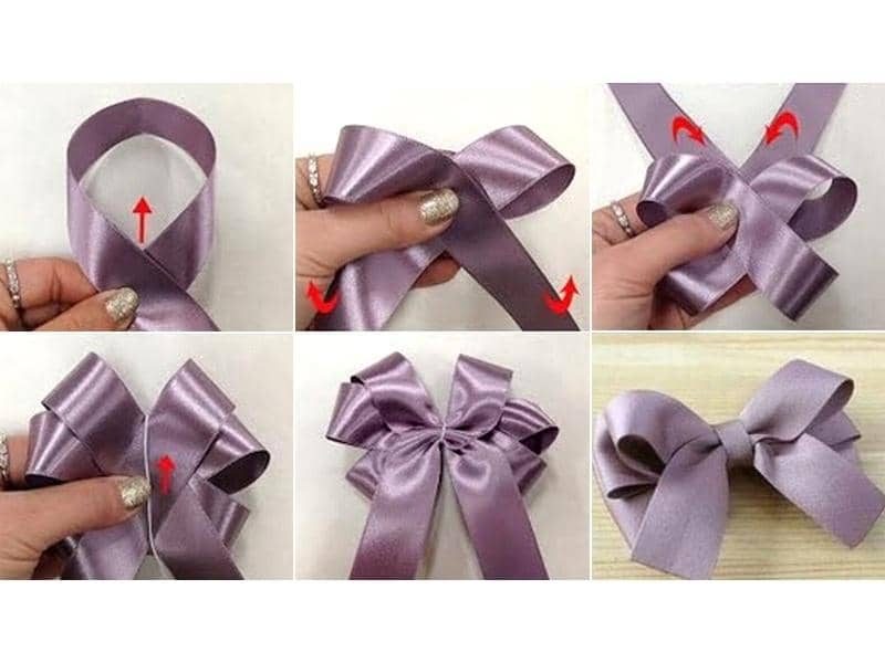Cách thắt nơ giỏ quà Tết đẹp với ruy băng