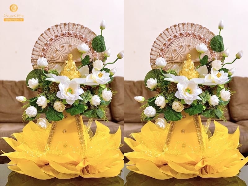 Mẫu tháp oản dâng bàn thờ phật