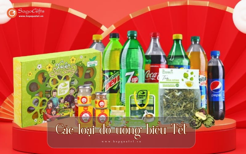Tổng hợp các loại đồ uống biếu Tết sang trọng, chất lượng